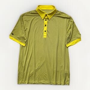 G Mac by Kartel Polo Shirt Mens Sz Large Yellow Activewear Golf Outdoor Stretch
